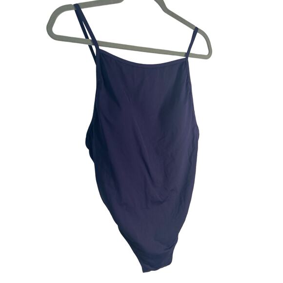 Andie Swim The Paloma One Piece Long Torso Swimsuit Navy Blue Size Medium Tall - Picture 4 of 8
